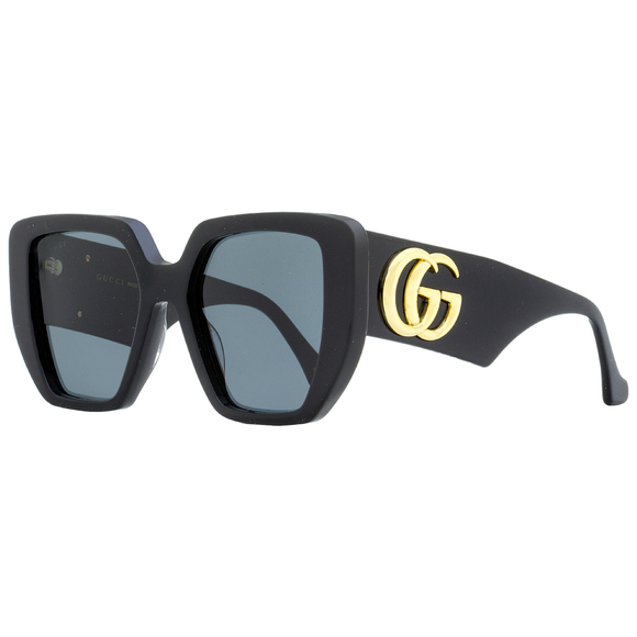 Gucci Geometric Sunglasses GG0956S 003 Black/Gold 54mm 956 - Picture 1 of 3
